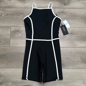 YPB Abercrombie & Fitch SculptLux‎ High Neck Onsie Black White Size Small